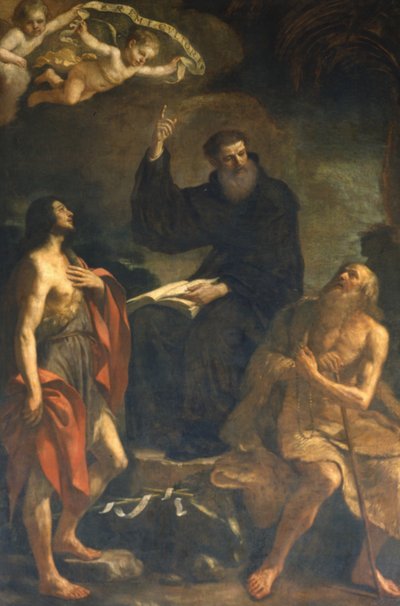 St. Augustine, St. John and St. Jerome by Giovanni Francesco Barbieri